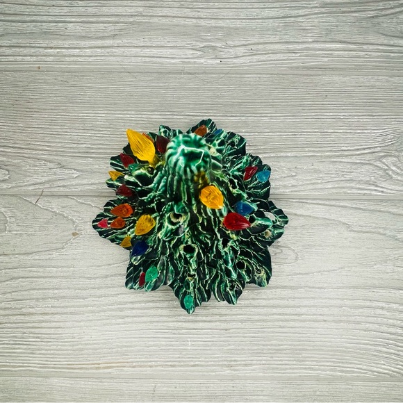 Vintage 1982 ceramic light Christmas tree collectible no base 8” glazed rare - Picture 4 of 5